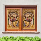3D Golden Carving B86 Window Film Print Sticker Cling Stained Glass UV Block Amy