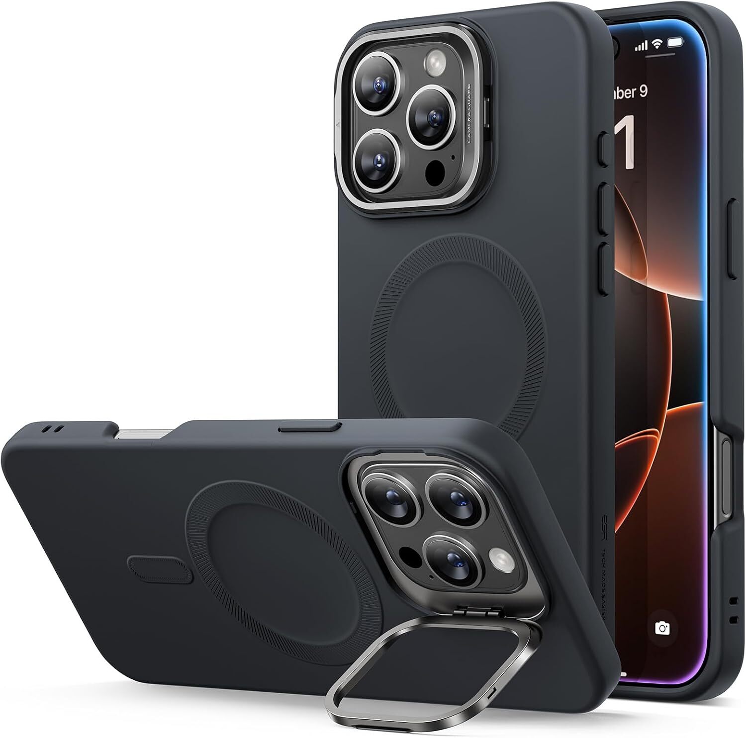 iPhone 16/ Pro Max/pro/plus Case & MagSafe & Camera Stash Stand, Magnetic-image