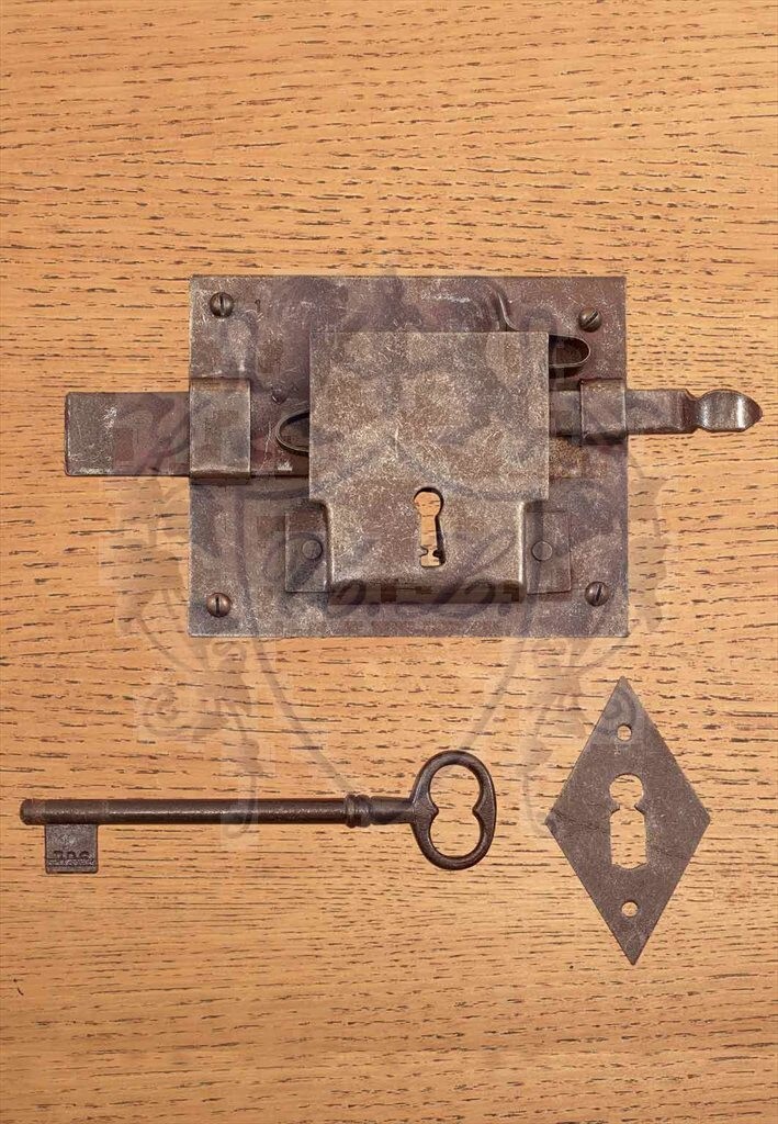 Serratura Applicare Sarda FS190.45 SX per Porte Antiche - 100x90mm