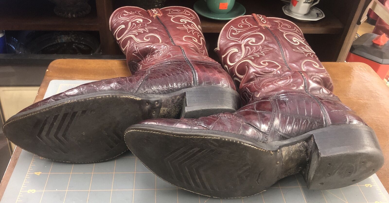 Vintage Red Tony Lama El Rey Boots Sized 10 1/2 - image 10