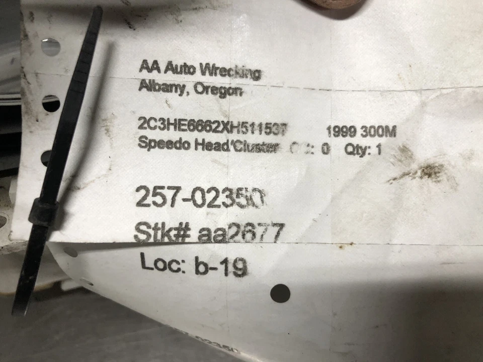 Cuadro medidor velocímetro instrumento Chrysler 300M 1999 2000 2001 2002 2003 2004 Foto 4 de 4