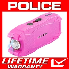 POLICE Stun Gun 1901 700BV BV Mini Rechargeable LED Flashlight Pink