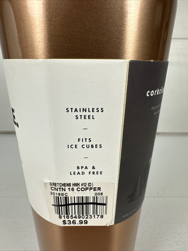 Corkcicle 16oz Hot/Cold Insulated Canteen Water Bottle Copper Metallic NEW - Picture 3 of 6