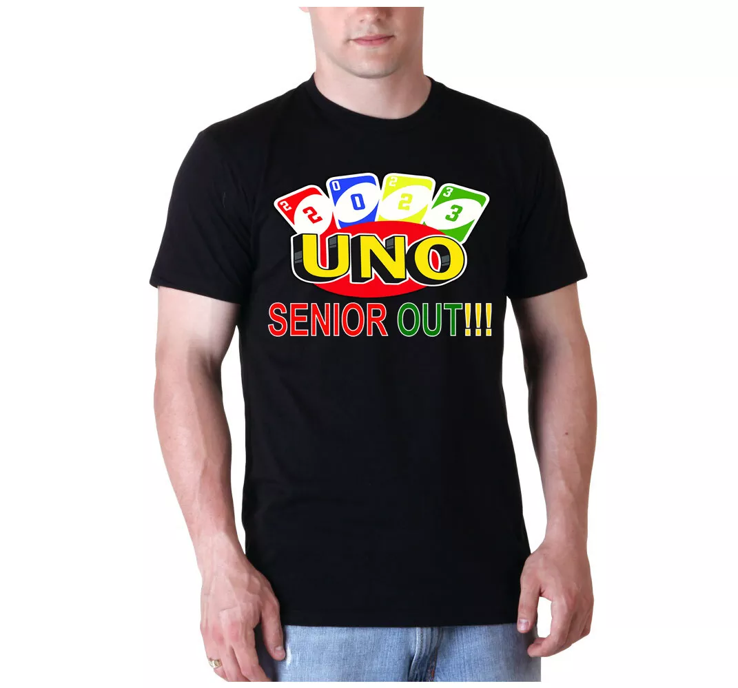 NEW Seniors 2023 UNO Out Graduation Fun T Shirts Comfy