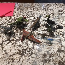 LOT OF 7 HASBRO JURASSIC PARK LOOSE DINOSAUR ACTION FIGURES VELOCIRAPTOR