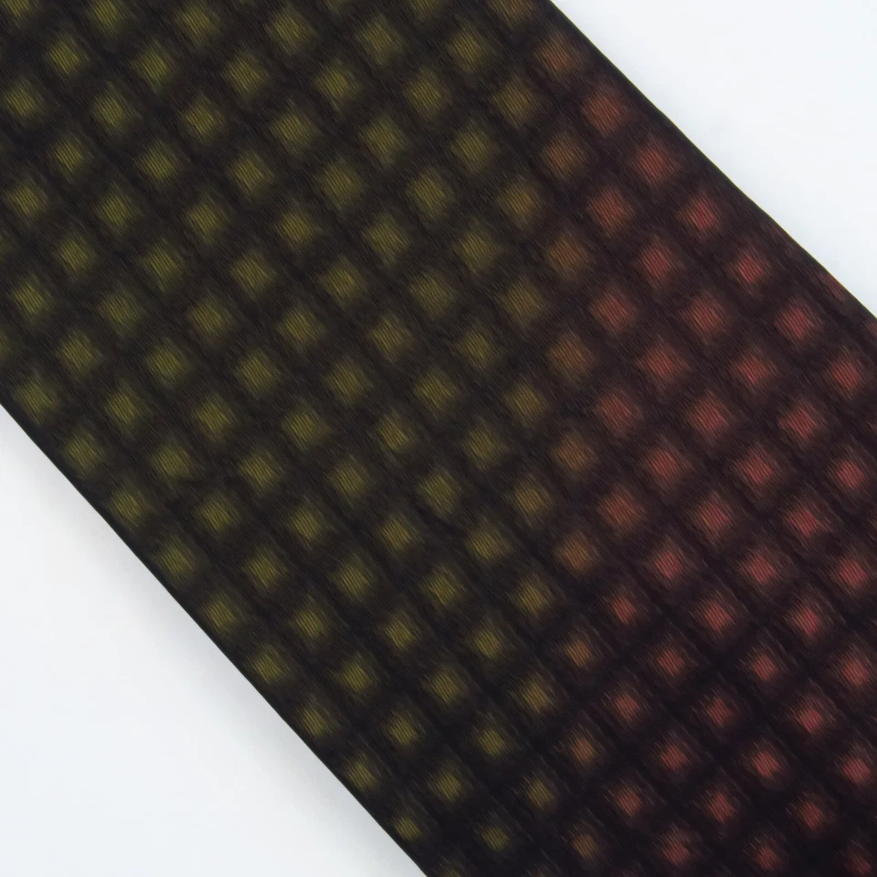 Alfani Black Orange Green Micro Check Fade Mens Neck Tie 58x4 Modern Sleek - Image 2 of 4