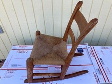 Slatted Solid Wood Child  s Rocking Chair - VINTAGE AMERICAN MADE- Excellent