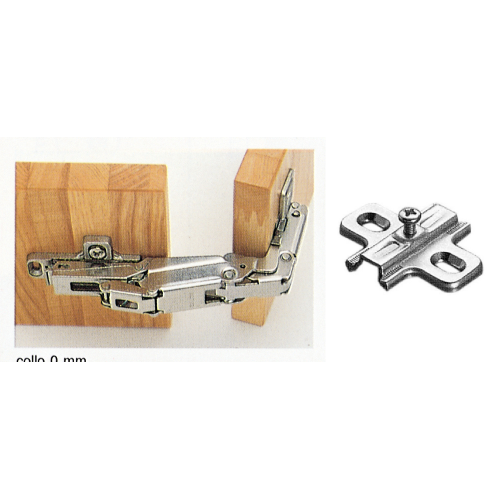 Salice 2 cerniere art C2 AF/A99 165° con basetta collo 0 per ante pensili mobili