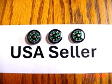 3 ea. Button Compass 20mm  NOT A CLIP ON