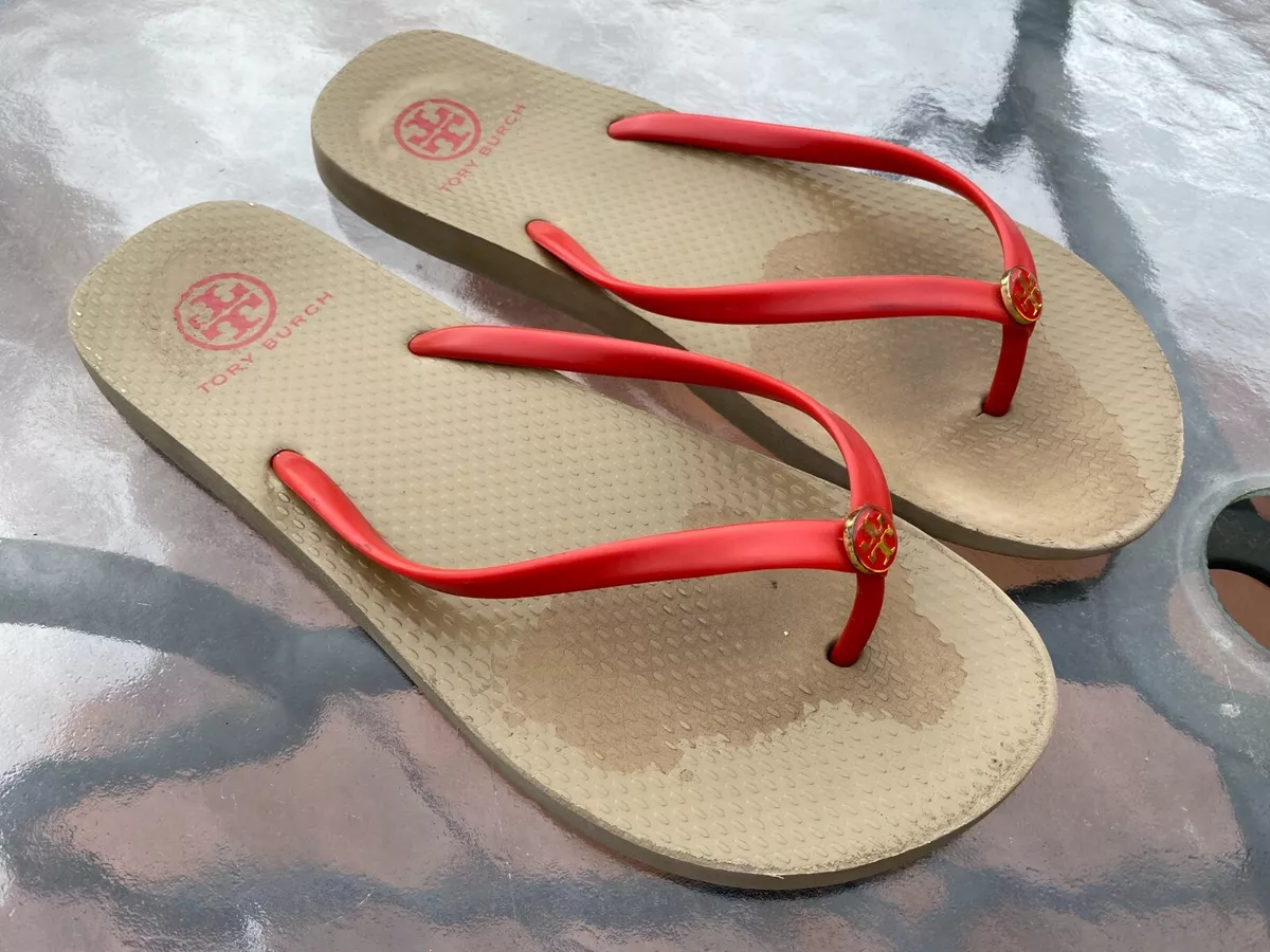Tory burch hotsell flip flops ebay