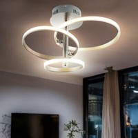 Luxus Led Decken Lampe Kristall Ring Strahler Schlaf GäSte Zimmer Leuchte Silber