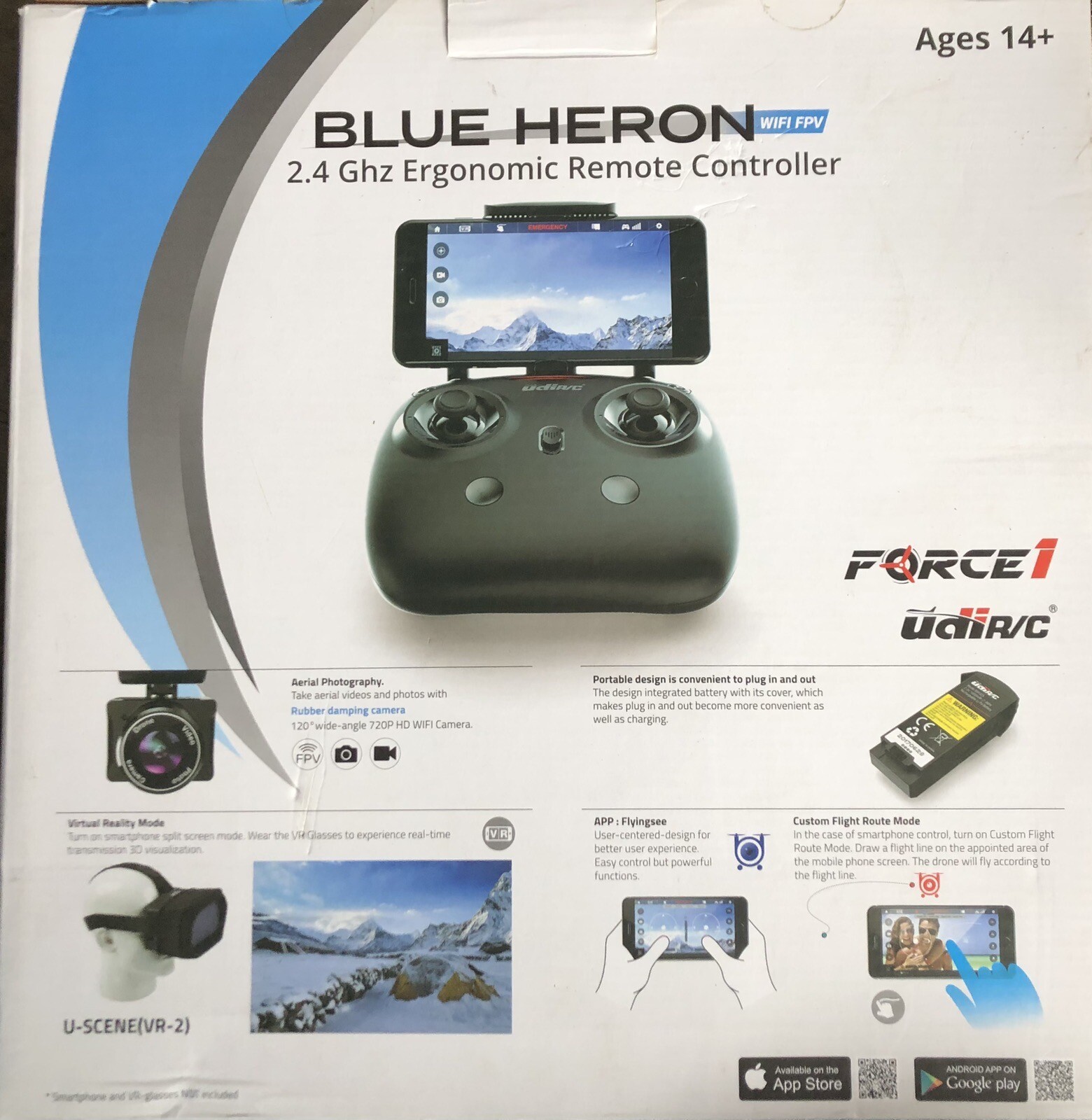 Force1 Blue Heron U49W Quadcopter Drone New In Box eBay