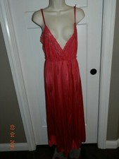 Diane Von Furstenberg Vintage Nightgown Slip Maxi Fuschia Pink Monogram S RE-7
