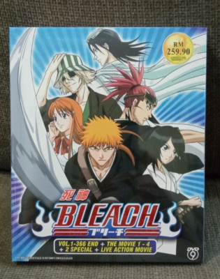 DVD BLEACH Vol.1-366END+The Movie 1-4+2 Special+Live Action Movie English Dubbed