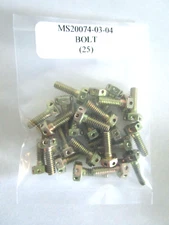 MS20074-03-04 Hex Bolt 10-24 x 5/8" Drilled Head Alt. AN73A4 - Lot of 25