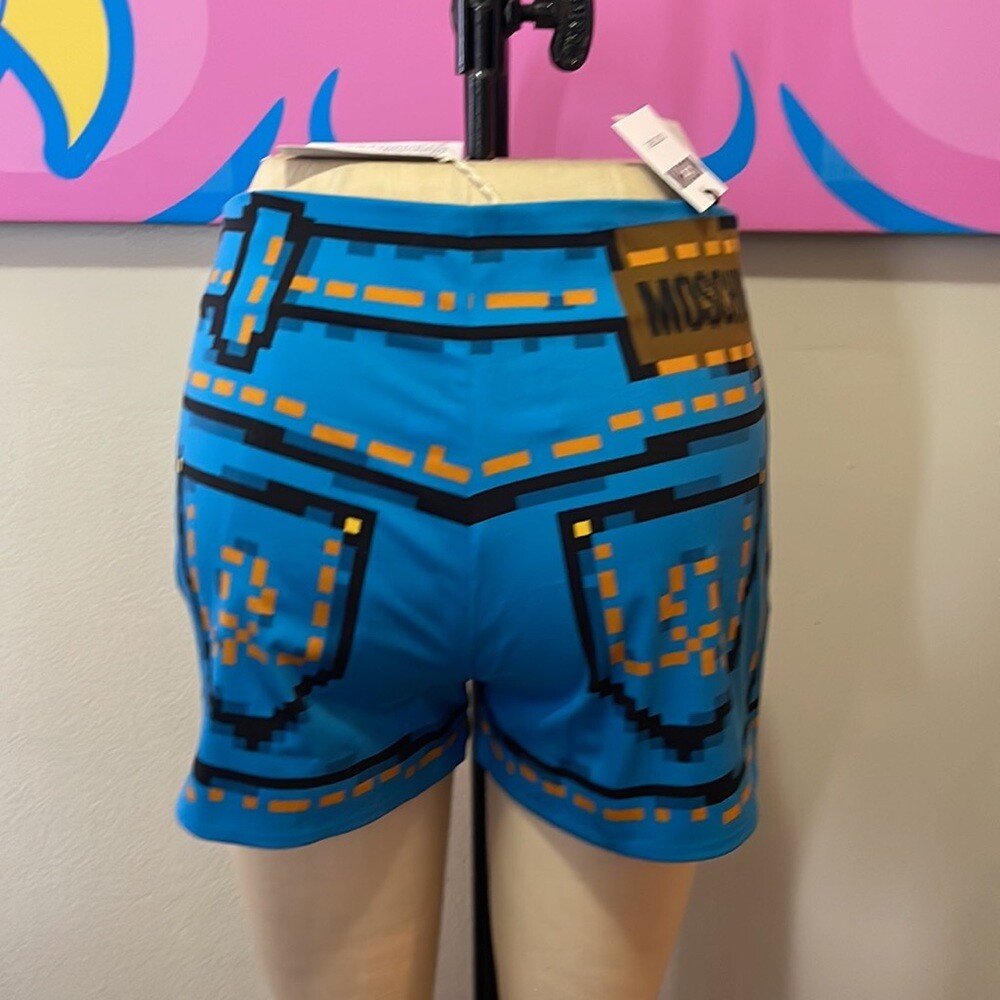 【関税&送料込み】Moschino Asymmetrical Wool Shorts Moschino Couture Blue Pixel Shorts NWT | eBay