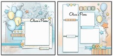 Baby Boy - PRINTED Scrapbook Layout -Olivia Pieces