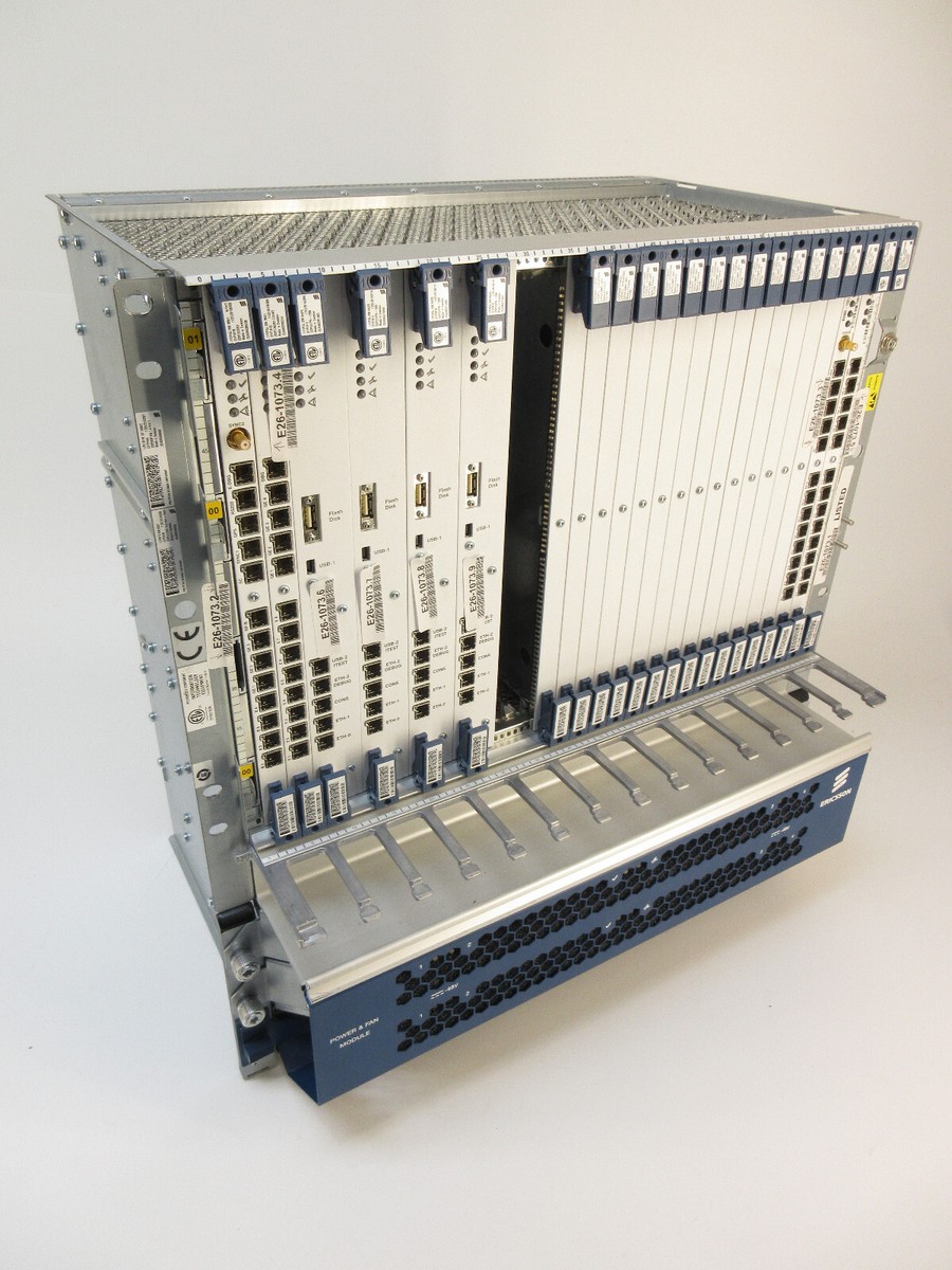 ERICSSON BFD 538 002/1 EGEM2 Subrack, backpane 9 modules, PSU, ROJ