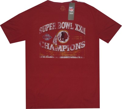 Washington Redskins Throwback Super Bowl 22 Champions Slim Fit Shirt New