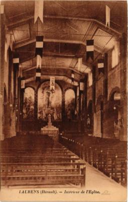 CPA AK LAURENS Intérieur de l'Église (686990)