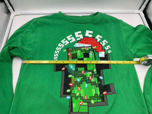 Mad Engine Size Large Sweatshirt Minecraft Creeper Santa Christmas lights - Picture 14 of 17