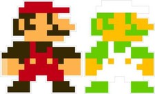 Nintendo NES 8-bit Super Mario  Luigi 4" Vinyl Decal Stickers