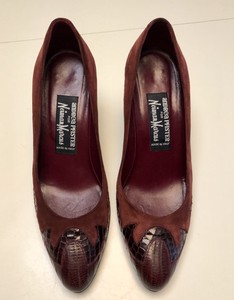 burgundy snakeskin heels