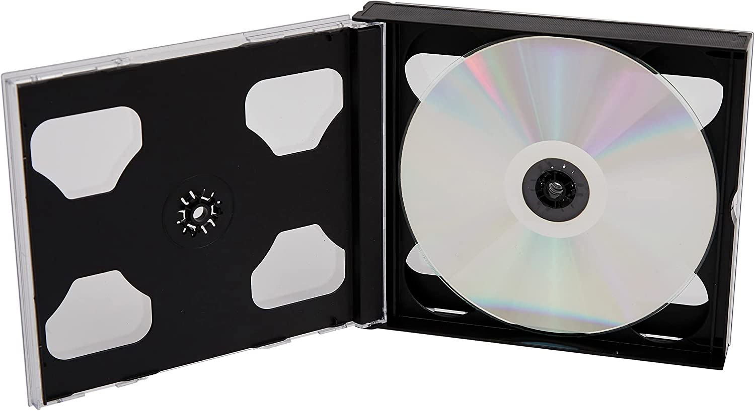 5 Way CD DVD Jewel Cases 25mm for 5 Disc with Black Tray Replacement