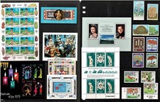 Fiji  1975 - 1990 Collection  -  8 Minisheets, 3 Sets MNH