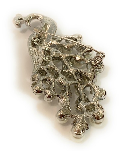 Broche de imitación de perlas de cristal diamante estrás animal rosa joyería regalo de Navidad - Imagen 11 de 13