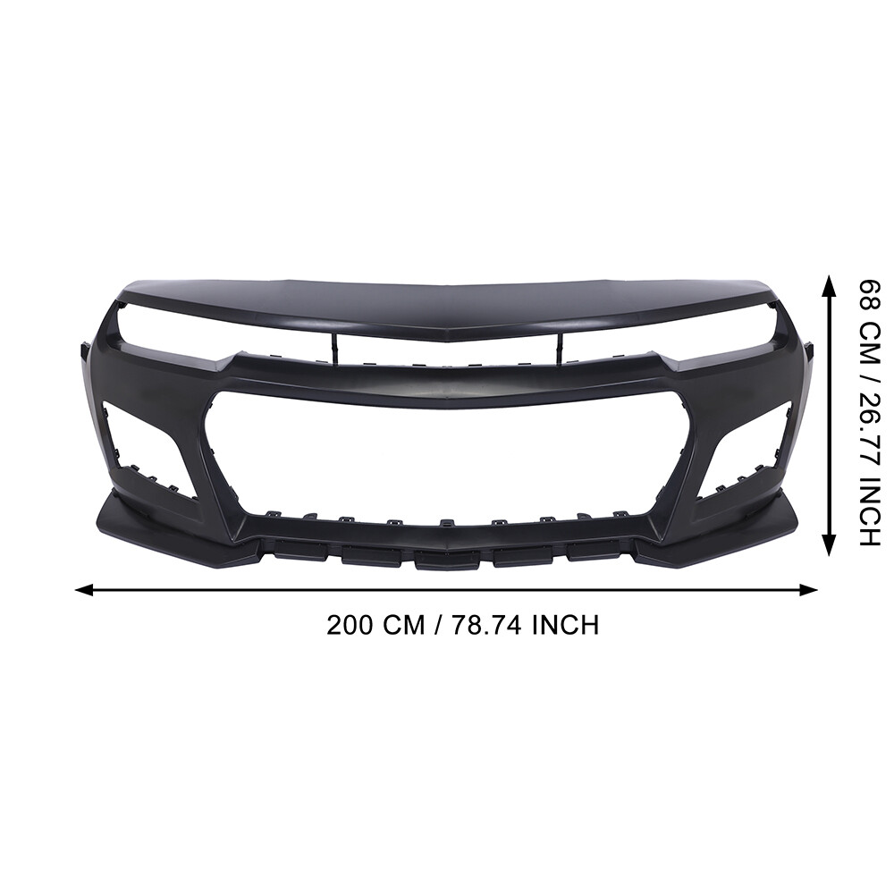 For Chevy Camaro 2010-2015 1LE Style Front Bumper Conversion Kit w/ Black Grille