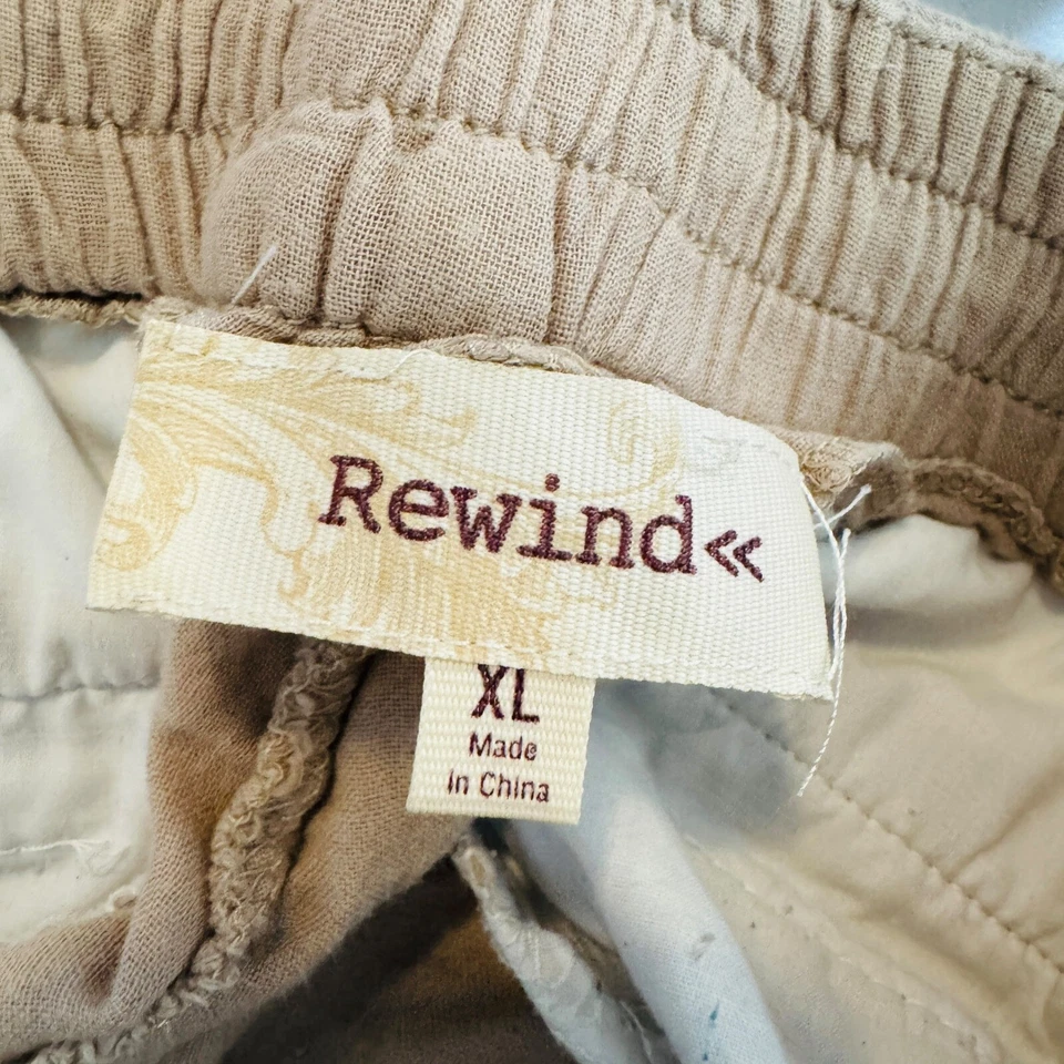 Pantalones Cortos Pull-On Rewind Mezcla Lino Talla XL 2 Pares Beige Neutro y Verde Salvia Foto 4 de 4