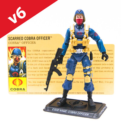 2008 Hasbro G.I. Joe 25th Anniversary SCARRED COBRA OFFICER v6 Figure | Complete