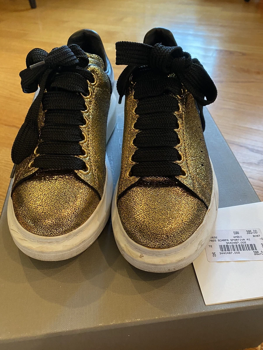 Buy Alexander McQueen Larry Leather Sneakers - Whiterose Gold 171 At 33%  Off | Editorialist