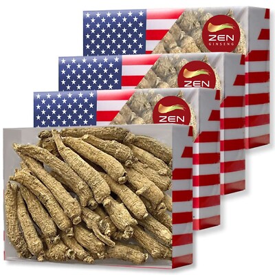 4 Boxes of Hand Selected American Ginseng Root-Small Tail (4oz/Box) 西