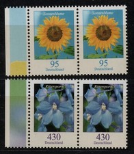 BRD Freimarken Blumen Mi. - Nr. 2434 - 2435 postfrisch waagerechte Paare