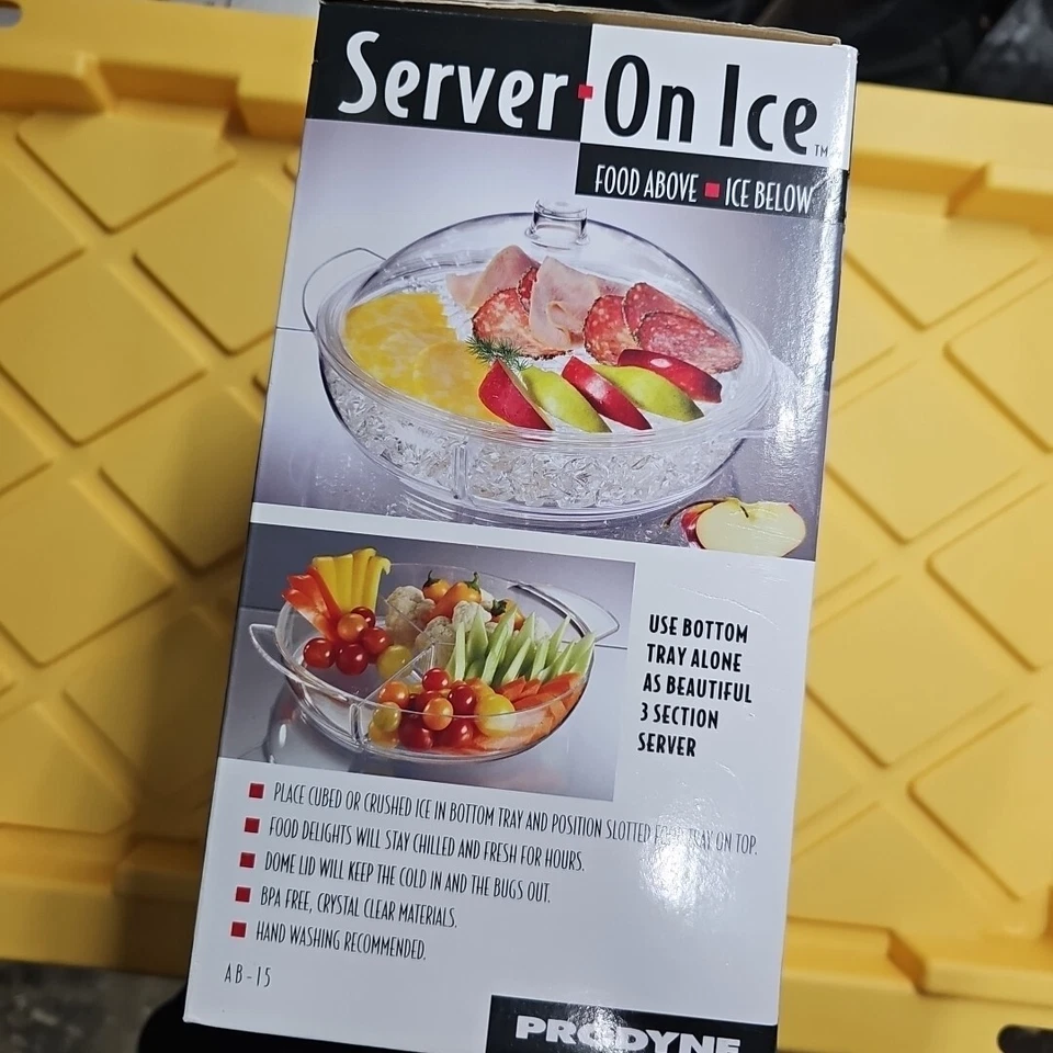 Servidor Giratorio Grande Prodyne Appetizers On Ice O Servidor Chip & Dip Nuevo en Caja Foto 3 de 4