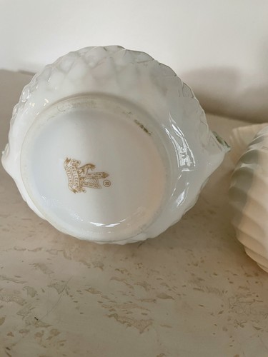 2 Belleek Ireland Irish Porcelain FLORAL Vases GORGEOUS! - Picture 11 of 12