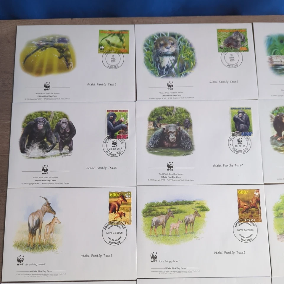 WWF World Wildlife Fund lot of 16 FDC First Day Covers Animals Stamps Africa - Image 2 of 4