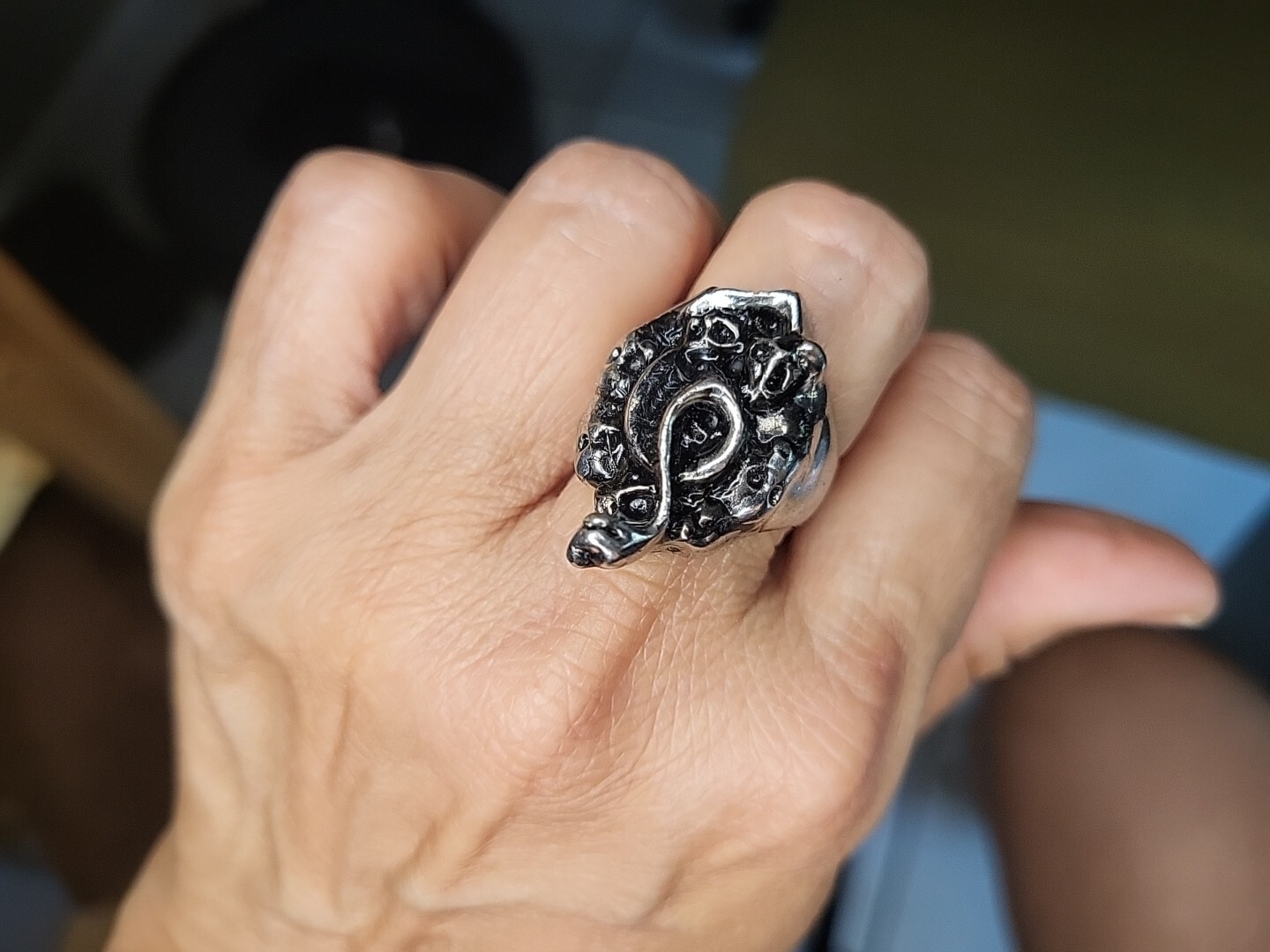 Men's Ring Natural Born Killers 925 Sterling Silver Solid Snake Shapes
