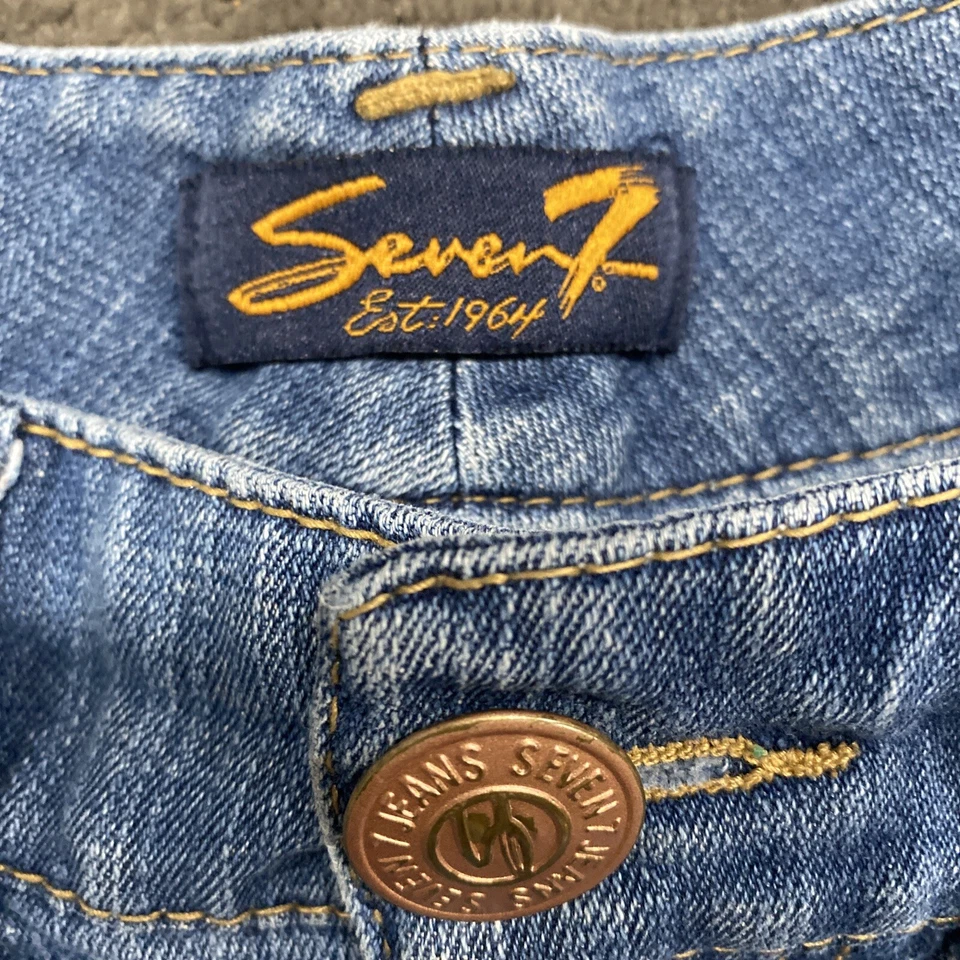 Seven 7  jean denim shorts lace trimmed hem 8P - Image 3 of 4