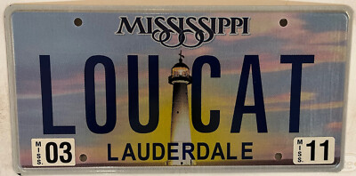Vanity LOU CAT license plate Louis Catherine Catie Cathy Louie Catalina Pontiac