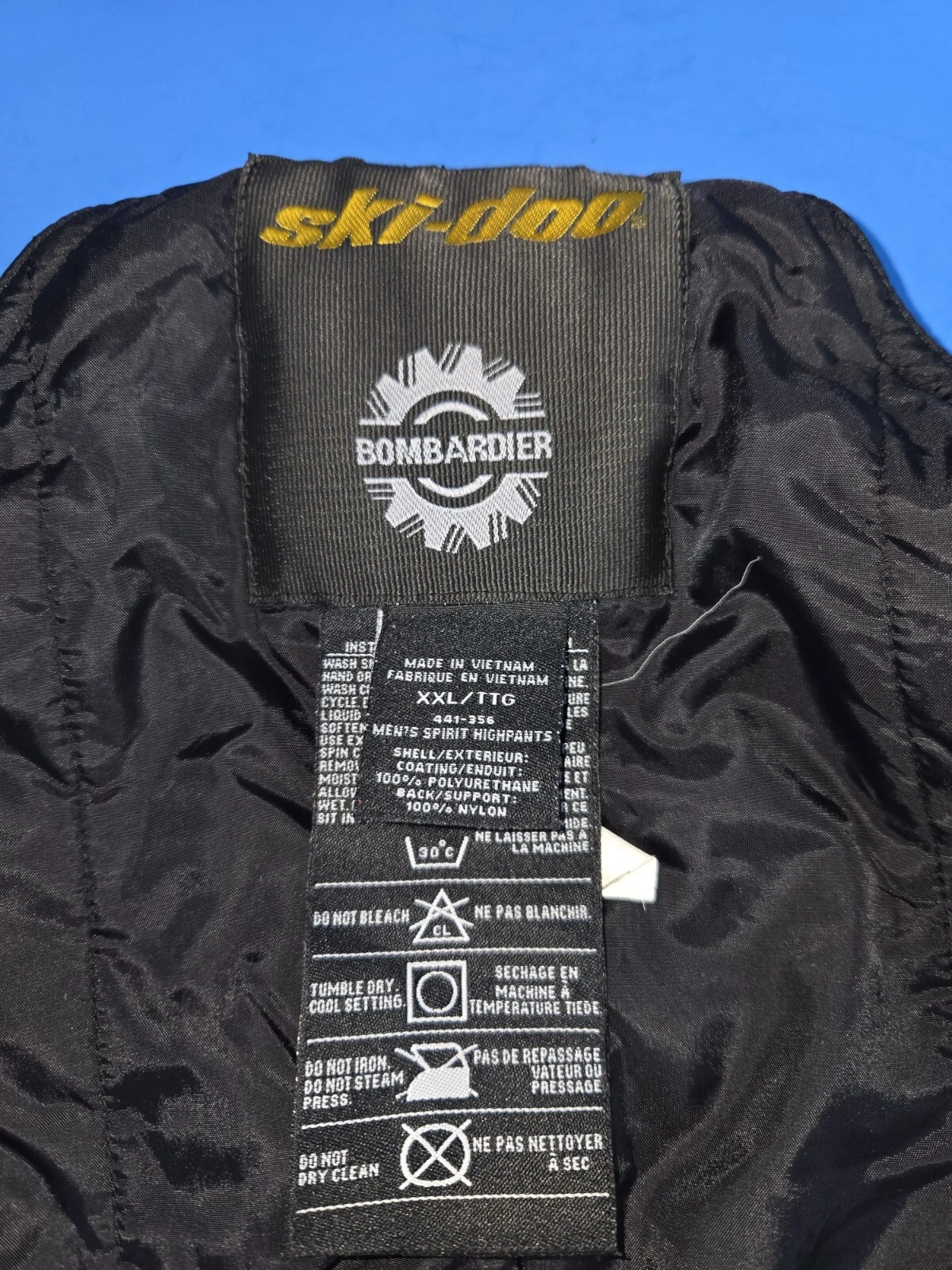 Ski-Doo Bombardier Snowmobile Snow Pants Winter Overalls Bibs Men’s XXL
