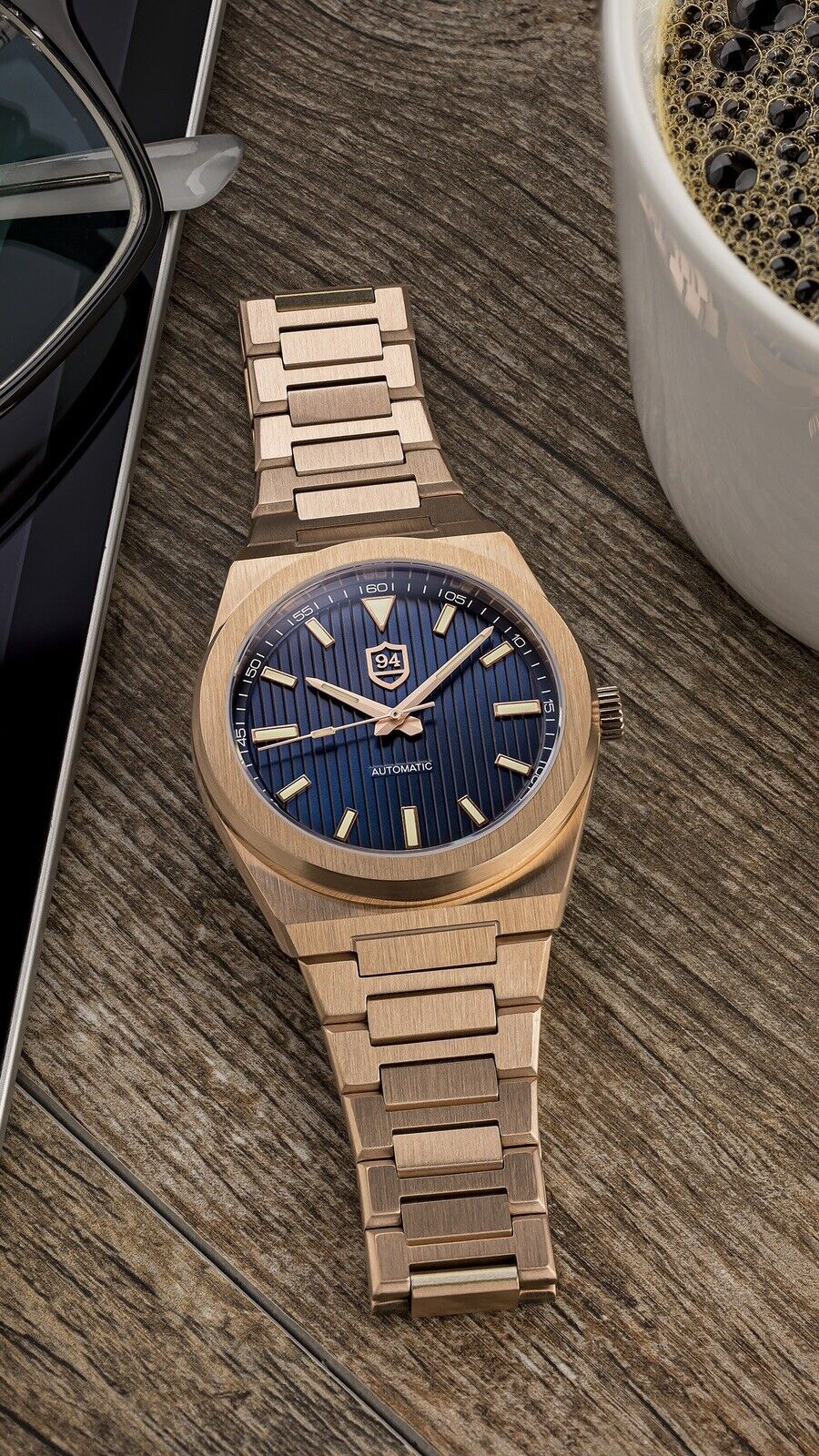 RO Oak Homage AP Automatic NH35 Royal Blue Dial Rose Gold Swiss Super  Luminova | eBay