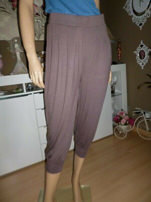 Damen Freizeit-Strand-Haremshose-Pumphose in Schokobraun Gr.38 aus Viskose NEU