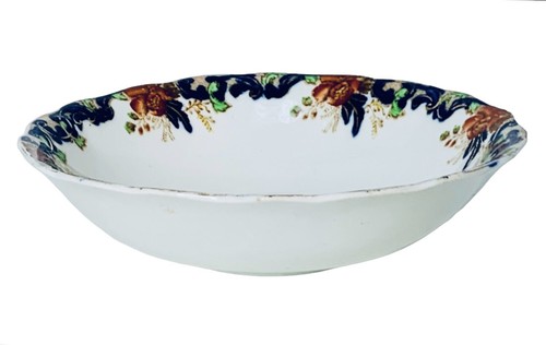 John Maddock & Sons England MAJESTIC Antique Scalloped Floral Coupe Cereal Bowl - Picture 2 of 7