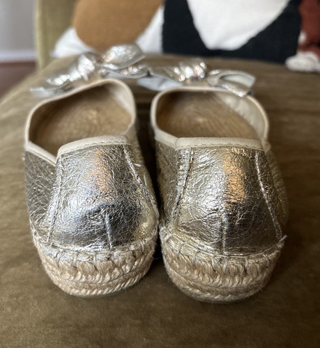 RAS WOMEN'S SHOES Flats Gold Leather Espadrilles US 38.5 39 SPAIN EUC - Picture 4 of 8