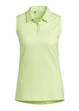 Adidas Women's Sleeveless Polo Shirt Sz S SMALL Pulse Lime NWT