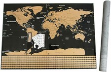 Scratch Off The World Travel Map Home Wall Decoration Poster Relive Memories New