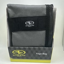 Athletic Works Yoga Bag: Fits Most Yoga Mats Drawstring Closure Gray  Black